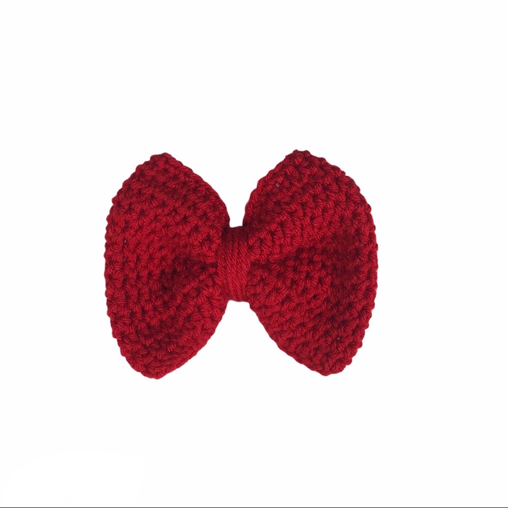 🎀Red Crochet Hair Bow🎀